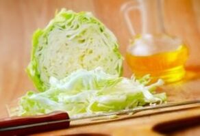 Salad with chopped cabbage