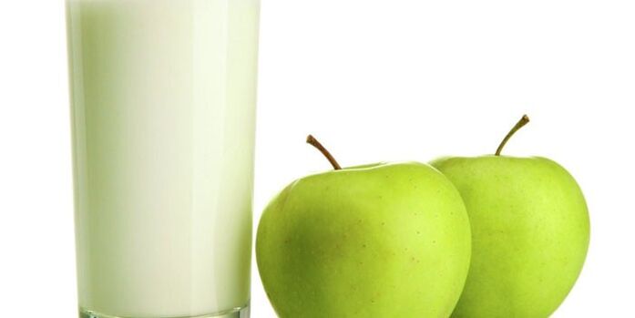 Apple and kefir for weight loss