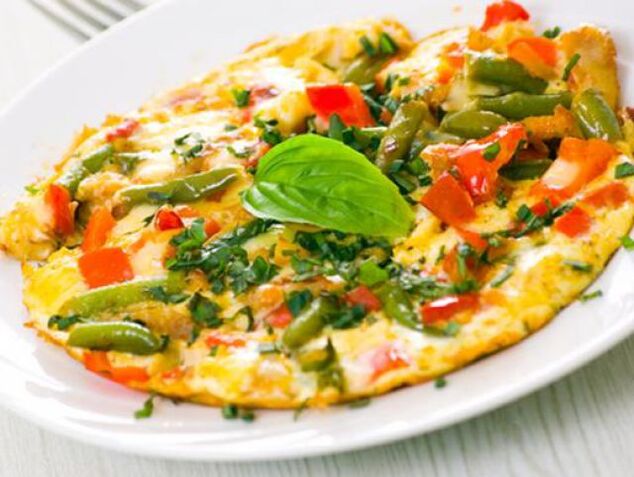 Break the Japanese diet with a vegetable omelet